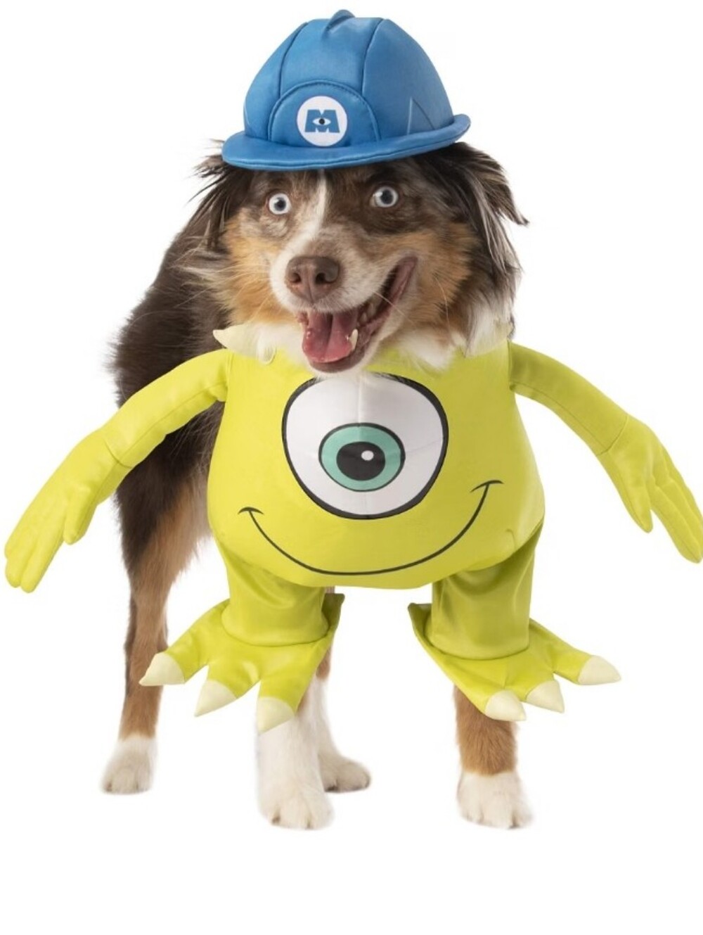 DISNEY PIXAR Mike Wazowski Yellow Dog Costume with Blue Hat Sz M NIP